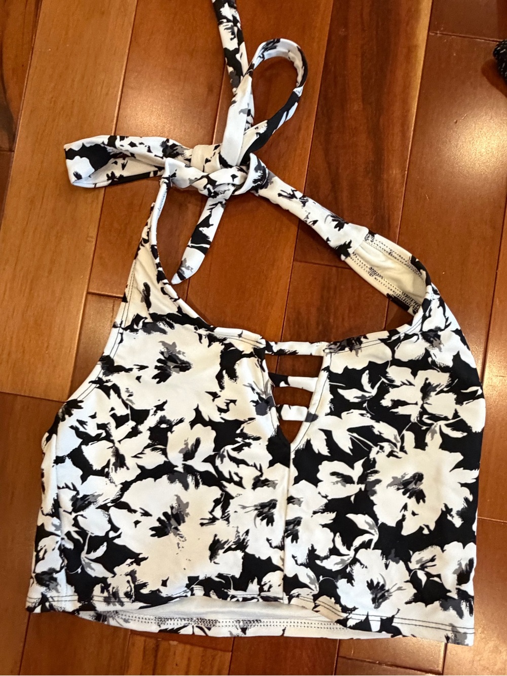 NWOT Floral Halter swim top